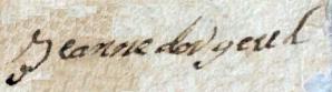 1685 signature jeanne dorgeul