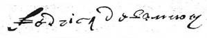 1718 signature de lannoy