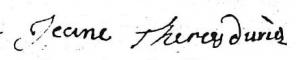 1718 signature jeane therese durier