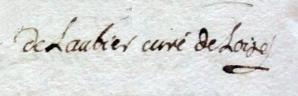 1788 signature de laubier cure