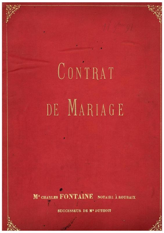 1891 contrat vernier prouvost 1