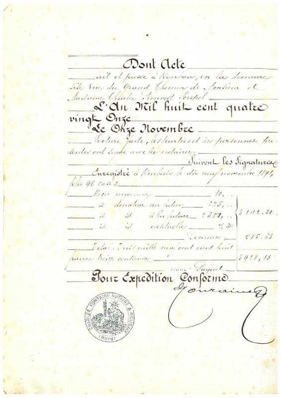 1891 contrat vernier prouvost 10