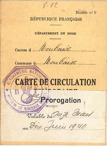 1939 12 11 antoinette carte de circulation 1