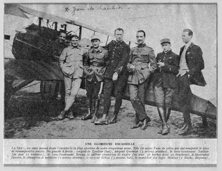 Jean de laubier et son escadrille 1918 1